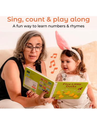 Libro Musical Infantil Cali's Books Cinco Patitos 1-3 Años