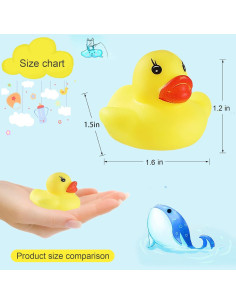 60 Patitos de Goma para Baño GliSun - Juguetes Flotantes 2