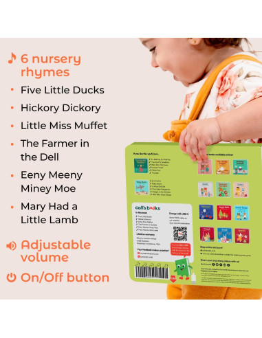 Libro Musical Infantil Cali's Books Cinco Patitos 1-3 Años