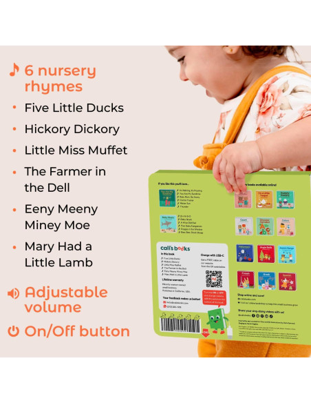 Libro Musical Infantil Cali's Books Cinco Patitos 1-3 Años