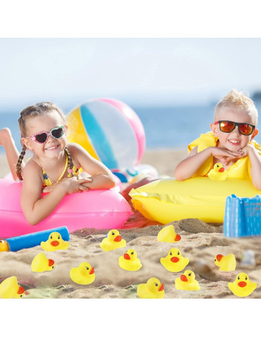 60 Patitos de Goma para Baño GliSun - Juguetes Flotantes