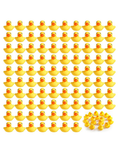 Zhanmai 400 Patitos de Goma Amarillos para Fiesta 4x4x3 cm
