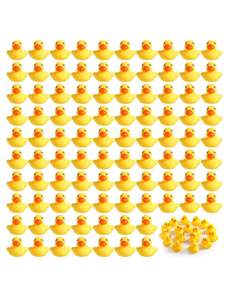 Zhanmai 400 Patitos de Goma Amarillos para Fiesta 4x4x3 cm