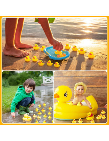 Zhanmai 400 Patitos de Goma Amarillos para Fiesta 4x4x3 cm