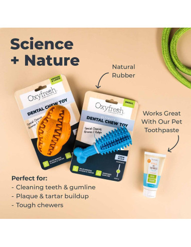 Juguete Dental para Perros Oxyfresh - Goma Natural Pequeño