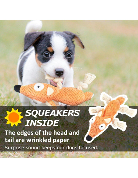 Juguete de Peluche para Perros HISANDUK Zorro 20cm Suave