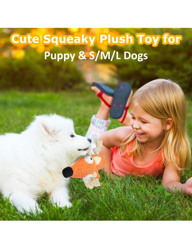 Juguete de Peluche para Perros HISANDUK Zorro 20cm Suave