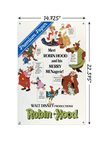 Póster de pared Disney Robin Hood Trends International 37x57cm