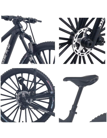 Bicicleta de Montaña Miniatura ZIYUE 20.3x11.2 cm Negro