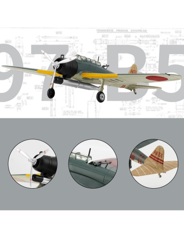 Modelo de avión militar Lose Fun Park tipo 97 Kate 1:72