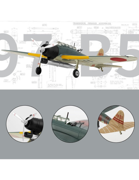 Modelo de avión militar Lose Fun Park tipo 97 Kate 1:72