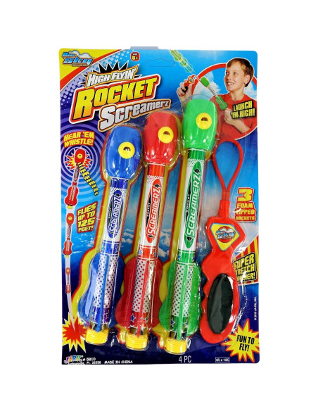 Lanzador de Cohetes Silbantes JA-RU 6 Paquetes 18 Cohetes