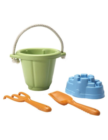 Juego de Arena Green Toys - 4 Piezas - Ecológico - Verde