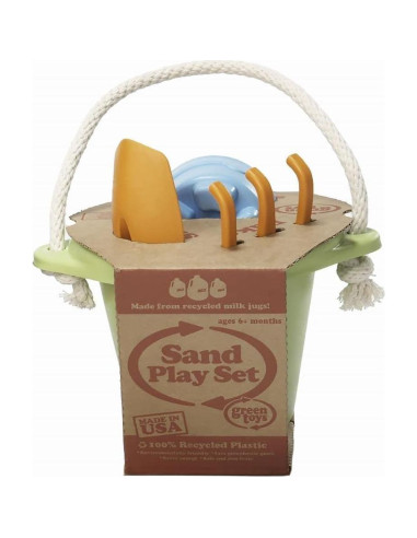 Juego de Arena Green Toys - 4 Piezas - Ecológico - Verde