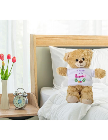 Oso de Peluche SpreadPassion 25.4 cm con Camiseta Blanca