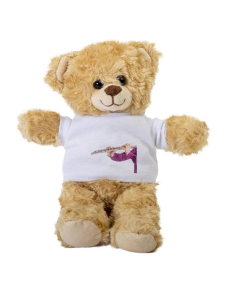 Osito de Peluche Marrón con Camiseta Blanca 25.4 cm SpreadPassion