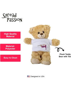 Osito de Peluche Marrón con Camiseta Blanca 25.4 cm SpreadPassion 2