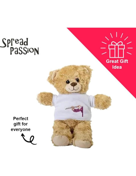 Osito de Peluche Marrón con Camiseta Blanca 25.4 cm SpreadPassion