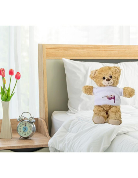 Osito de Peluche Marrón con Camiseta Blanca 25.4 cm SpreadPassion