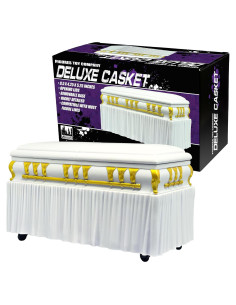 Ataúd Blanco Deluxe Figures Toy Company para Figuras de Lucha Libre