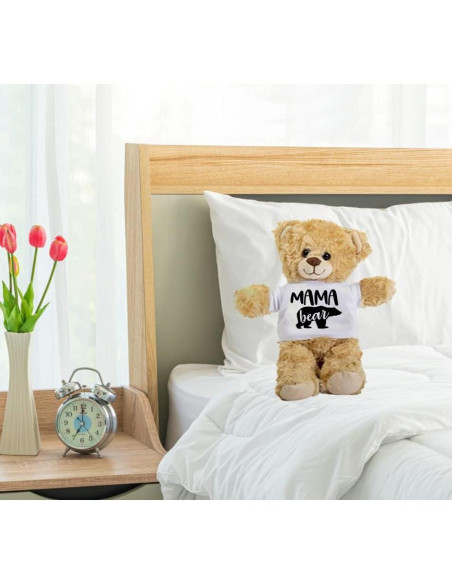 Oso de Peluche SpreadPassion 25.4 cm con Camiseta Blanca