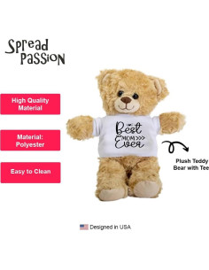 Osito de Peluche SpreadPassion 25.4 cm con Camiseta para Mamá 2