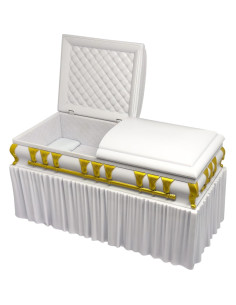 Ataúd Blanco Deluxe Figures Toy Company para Figuras de Lucha Libre 2