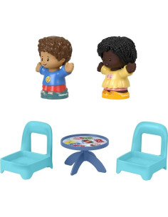 Juego de Cartas Fisher-Price Little People HHR45 - 2 Figuras, Mesa y Sillas 2