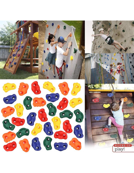 Agarraderas de Escalada Yaegoo 35 PCS para Niños - Hardware Incluido
