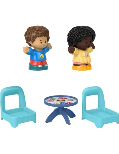 Juego de Cartas Fisher-Price Little People HHR45 - 2 Figuras, Mesa y Sillas