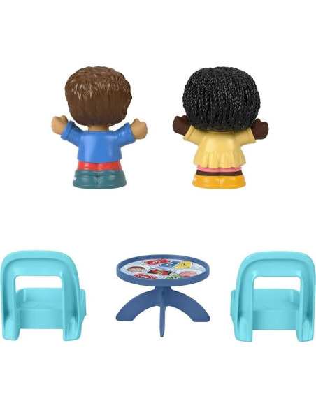 Juego de Cartas Fisher-Price Little People HHR45 - 2 Figuras, Mesa y Sillas