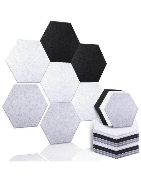 Paneles Acústicos Hexagonales 48 Pcs 30 x 26 x 15 cm Aislantes Paneles Acústicos Hexagonales 48 Pcs 30 x 26 x 15 cm Aislantes
