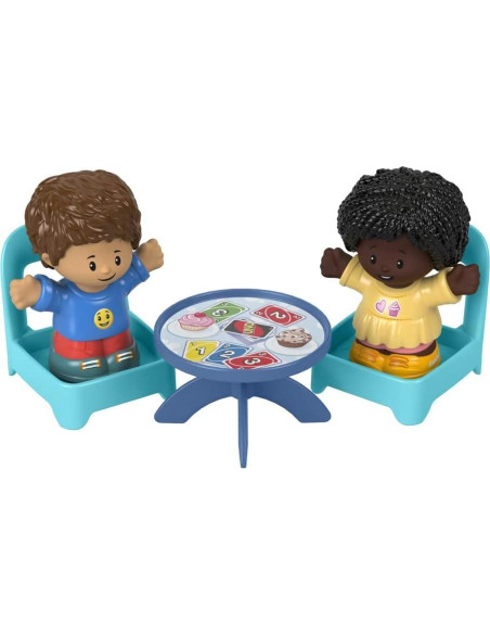 Juego de Cartas Fisher-Price Little People HHR45 - 2 Figuras, Mesa y Sillas