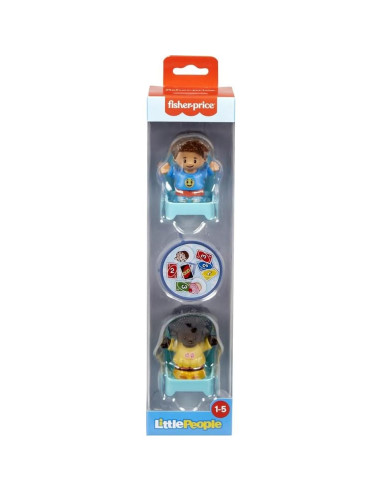 Juego de Cartas Fisher-Price Little People HHR45 - 2 Figuras, Mesa y Sillas