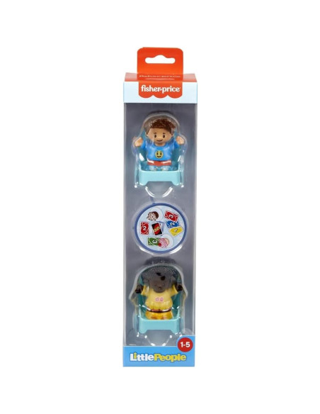 Juego de Cartas Fisher-Price Little People HHR45 - 2 Figuras, Mesa y Sillas