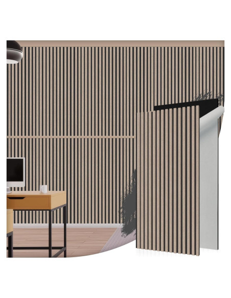 Paneles Acústicos Tejidos 120x60 cm 2 Pzs Camello y Negro Paneles Acústicos Tejidos 120x60 cm 2 Pzs Camello y Negro