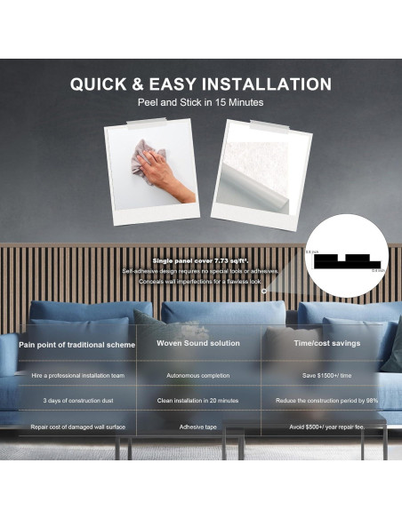 Paneles Acústicos Tejidos 120x60 cm 2 Pzs Camello y Negro Paneles Acústicos Tejidos 120x60 cm 2 Pzs Camello y Negro