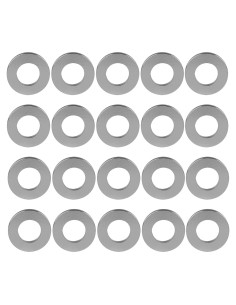 Arandela Plana de Aluminio M6 Yaruijia - Paquete de 20