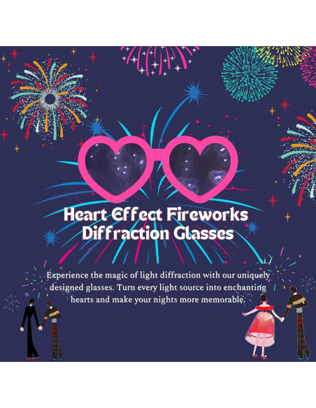 Gafas de Difracción Corazón SAIONJI con Estuche de Metal
