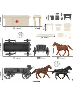 Carrozas de Ambulancia Guerra Civil Americana BMC 1:32 2
