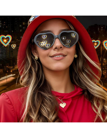 Gafas de Difracción Corazón SAIONJI con Estuche de Metal