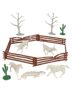 Juego de 15 Figuras de Rancho Desértico BMC Toys - Accesorios