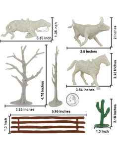 Juego de 15 Figuras de Rancho Desértico BMC Toys - Accesorios 2