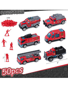 Juego de Juguetes de Bomberos LOVESTOWN 50PCS para Niños 2