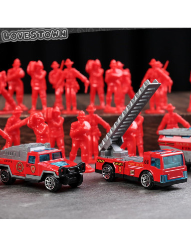 Juego de Juguetes de Bomberos LOVESTOWN 50PCS para Niños