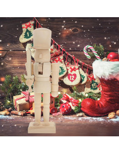 Adorno de Navidad Soldado de Nuez de Madera SEWACC 20.5cm 2