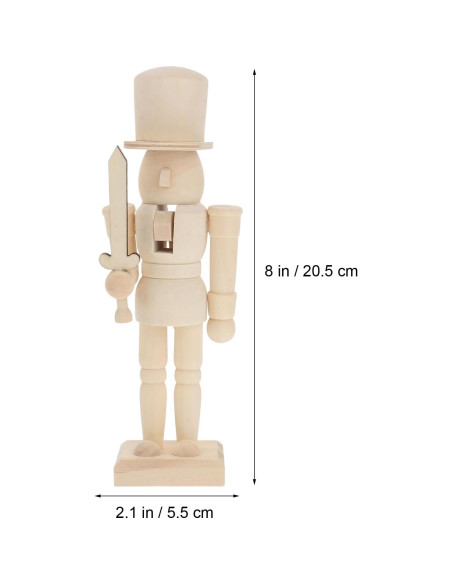 Adorno de Navidad Soldado de Nuez de Madera SEWACC 20.5cm