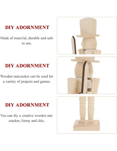 Adorno de Navidad Soldado de Nuez de Madera SEWACC 20.5cm