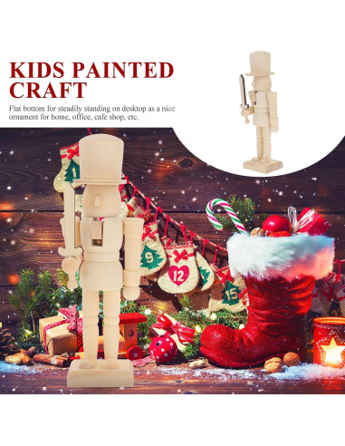 Adorno de Navidad Soldado de Nuez de Madera SEWACC 20.5cm