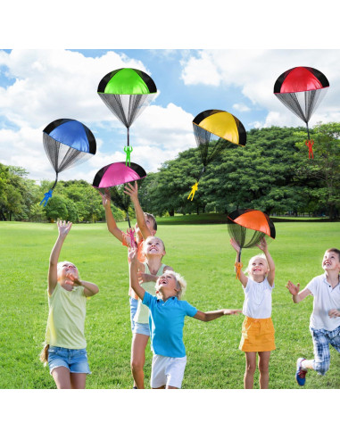 Juguetes Paracaídas Jishi para Niños - Paquete de 6 Unidades